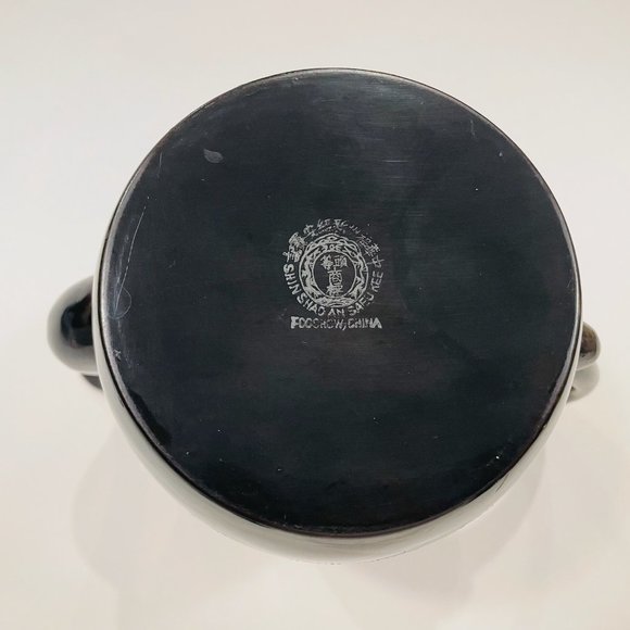 Shin Shao An Saeukee Foochow China Gold Dragon Ware Black Lacquer Teapot - Picture 6 of 12